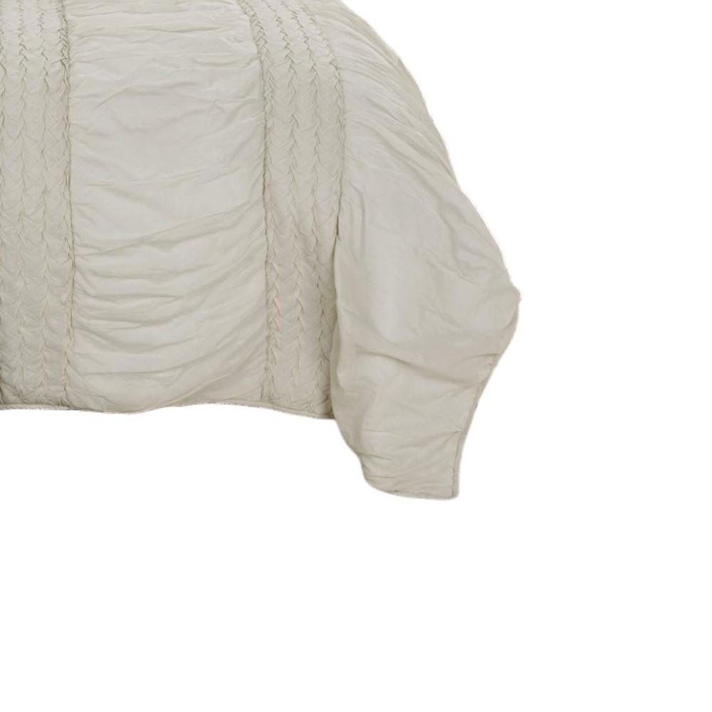 Ivory Geometric Quilt HomeRoots