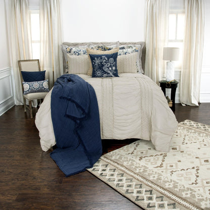 Ivory Geometric Quilt HomeRoots