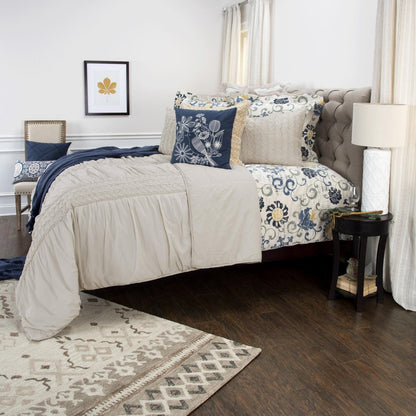 Ivory Geometric Quilt HomeRoots