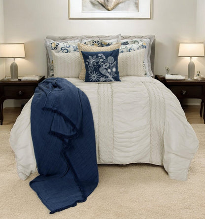 Ivory Geometric Quilt HomeRoots