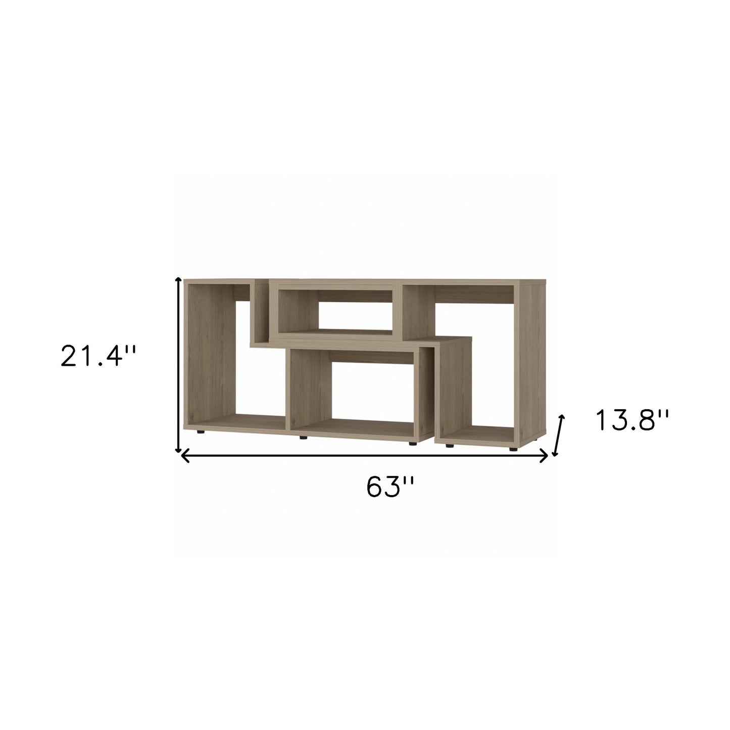 63" Open Shelving TV Stand