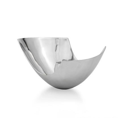 Set of Two Mod Aluminum Scoop Centerpiece Bowls HomeRoots