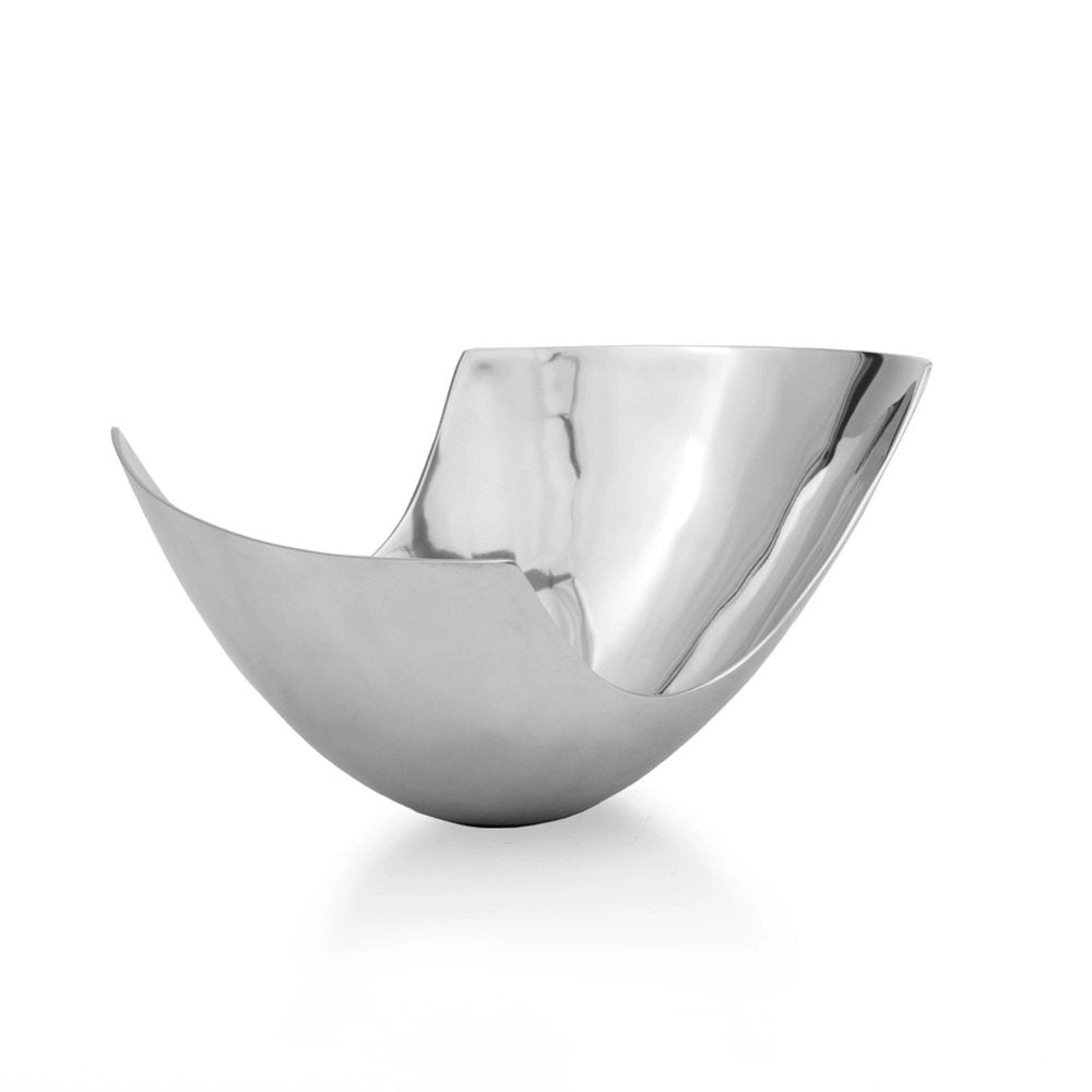 Set of Two Mod Aluminum Scoop Centerpiece Bowls HomeRoots