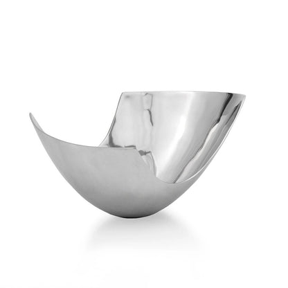 Set of Two Mod Aluminum Scoop Centerpiece Bowls HomeRoots