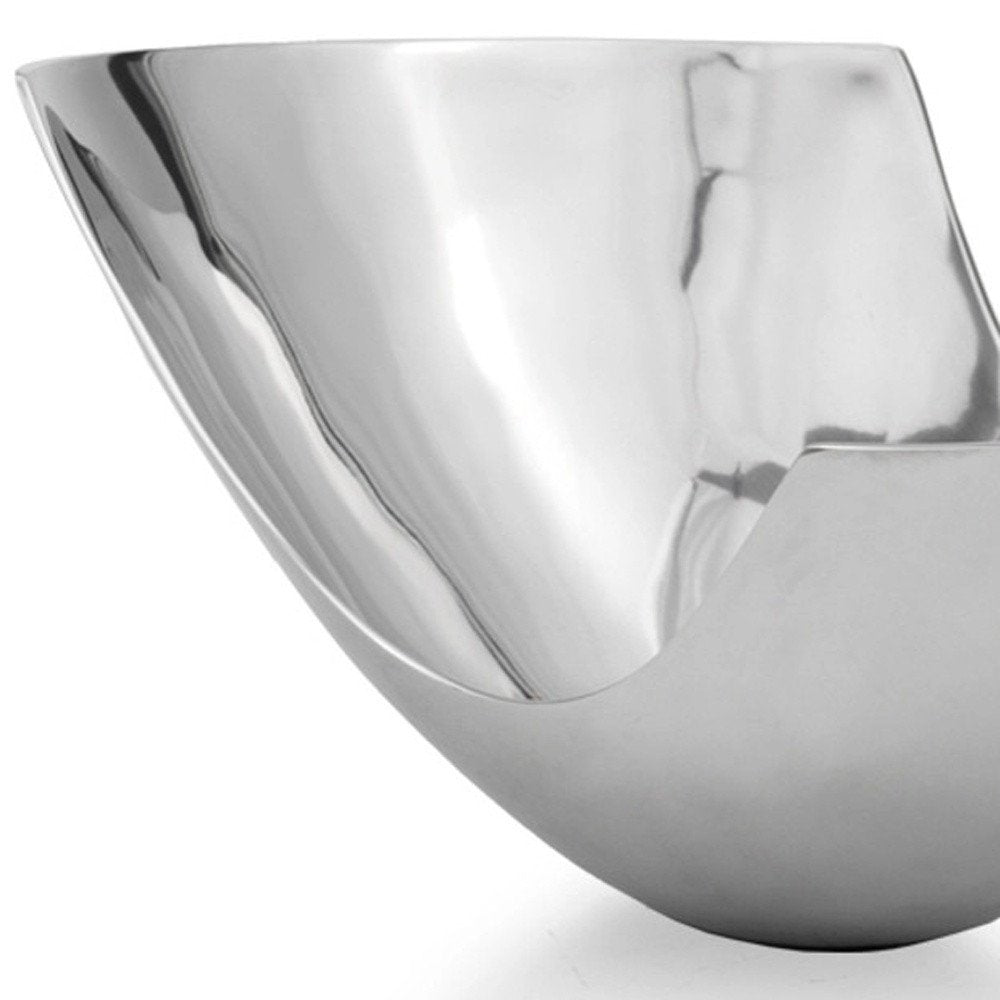 Set of Two Mod Aluminum Scoop Centerpiece Bowls HomeRoots