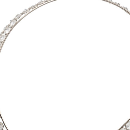 16" Silver and Faux Crystal Bling Ring Basket HomeRoots