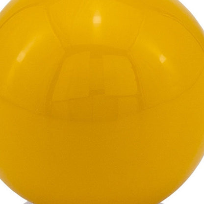 3" Yellow Aluminum Decorative Orb Tabletop Sculpture HomeRoots