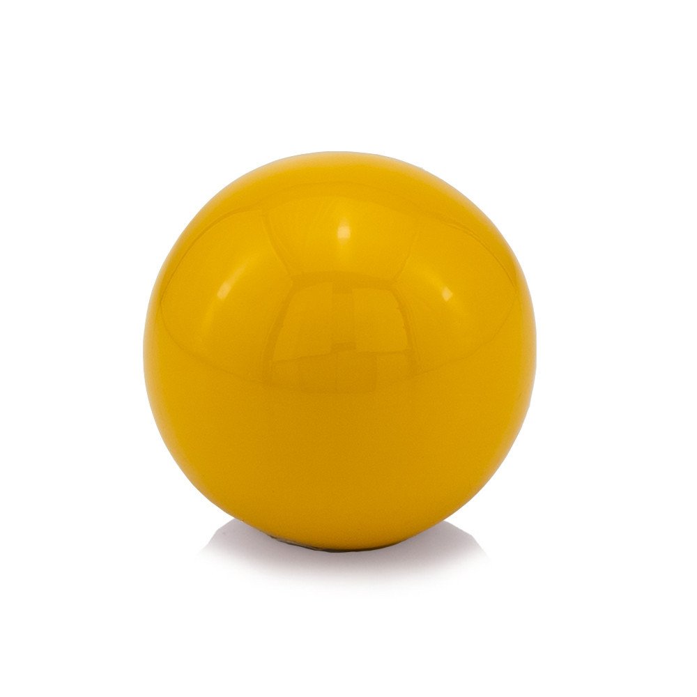 3" Yellow Aluminum Decorative Orb Tabletop Sculpture HomeRoots