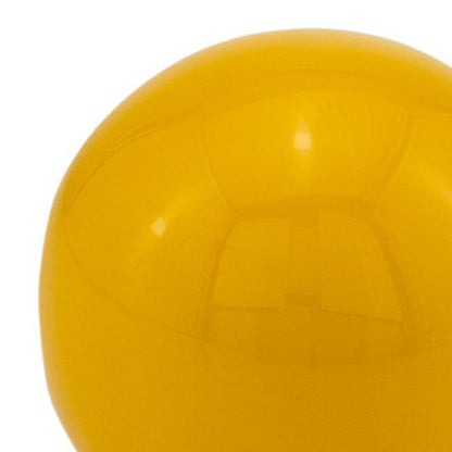 Set of Two Yellow Aluminum Decorative Orbs HomeRoots