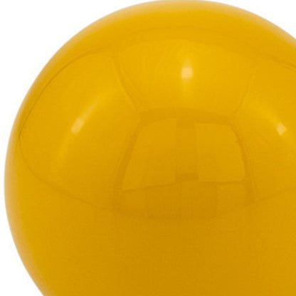 Set of Two Yellow Aluminum Decorative Orbs HomeRoots