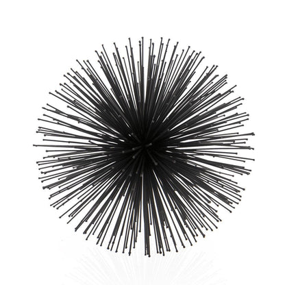 8" Black Iron Decorative Orb Tabletop Sculpture HomeRoots