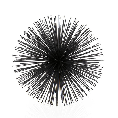 8" Black Iron Decorative Orb Tabletop Sculpture HomeRoots