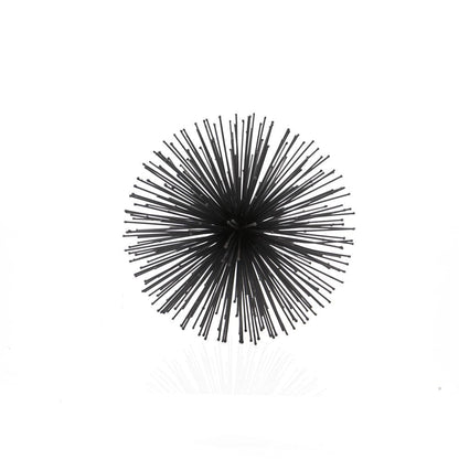 8" Black Iron Decorative Orb Tabletop Sculpture HomeRoots