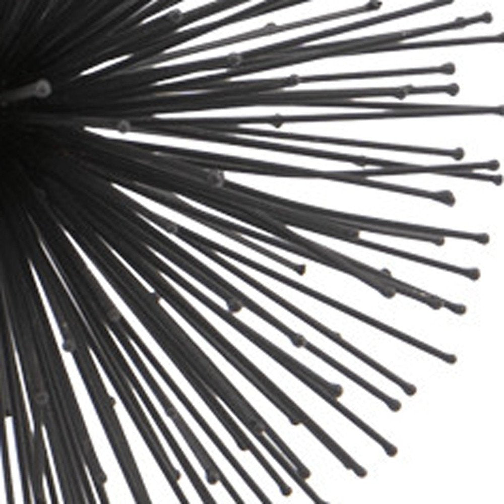 8" Black Iron Decorative Orb Tabletop Sculpture HomeRoots