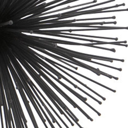 8" Black Iron Decorative Orb Tabletop Sculpture HomeRoots