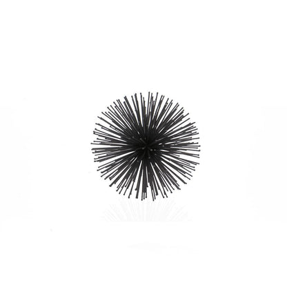 8" Black Iron Decorative Orb Tabletop Sculpture HomeRoots