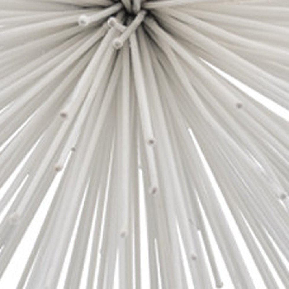10" White Iron Decorative Orb Tabletop Sculpture HomeRoots