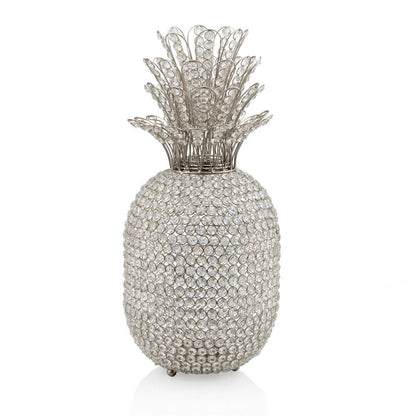 23" Glam Bling Faux Crystal and Silver Pineapple HomeRoots