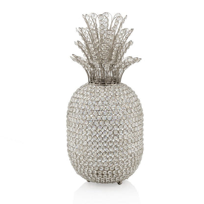 23" Glam Bling Faux Crystal and Silver Pineapple HomeRoots