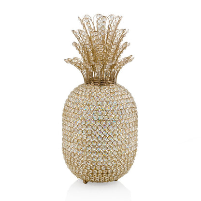 23" Glam Bling Faux Crystal and Silver Pineapple HomeRoots
