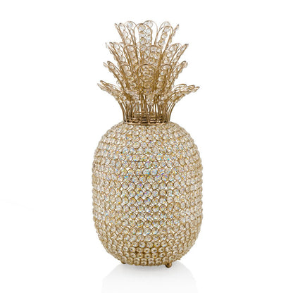 23" Glam Bling Faux Crystal and Silver Pineapple HomeRoots