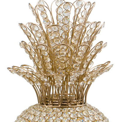23" Glam Bling Faux Crystal and Silver Pineapple HomeRoots