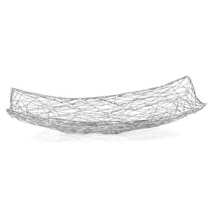 Silver Abstract Entwined Wire Centerpiece Bowl