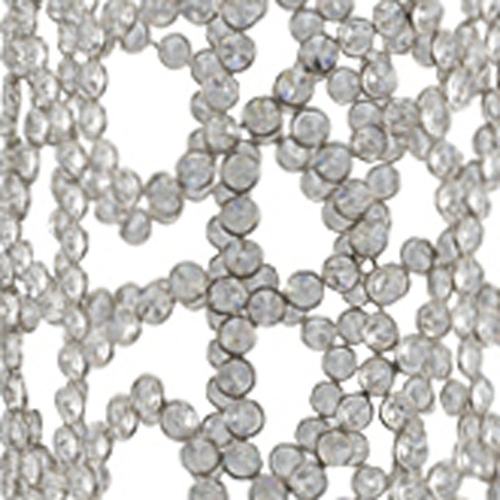 40" Silver Oval Crystal Glass Floor Vase With Faux Crystals HomeRoots