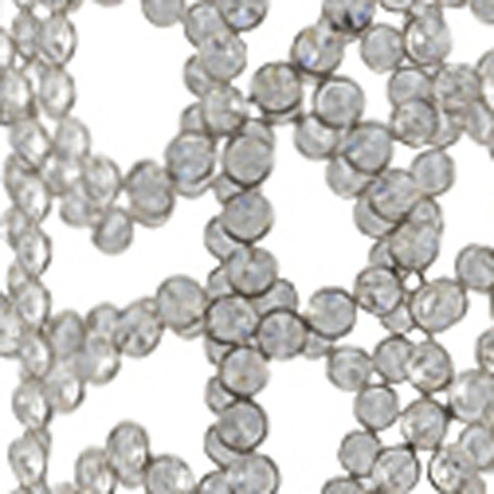 40" Silver Oval Crystal Glass Floor Vase With Faux Crystals HomeRoots