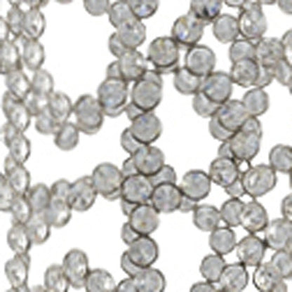 40" Silver Oval Crystal Glass Floor Vase With Faux Crystals HomeRoots