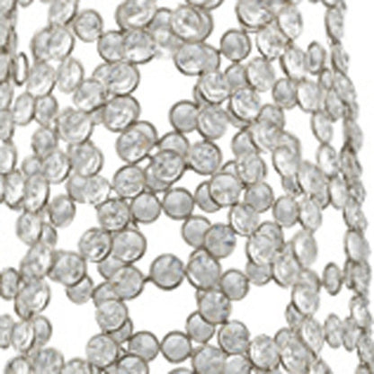 40" Silver Oval Crystal Glass Floor Vase With Faux Crystals HomeRoots