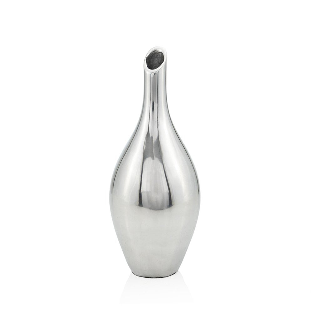16" Silver Bud Aluminum Table Vase HomeRoots