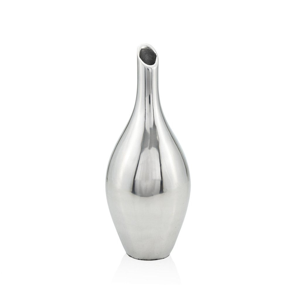 16" Silver Bud Aluminum Table Vase HomeRoots