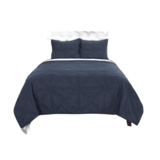 Indigo Twin Extra Long 100% Cotton 300 Thread Count Machine Washable Down Alternative Comforter - FurniFindUSA