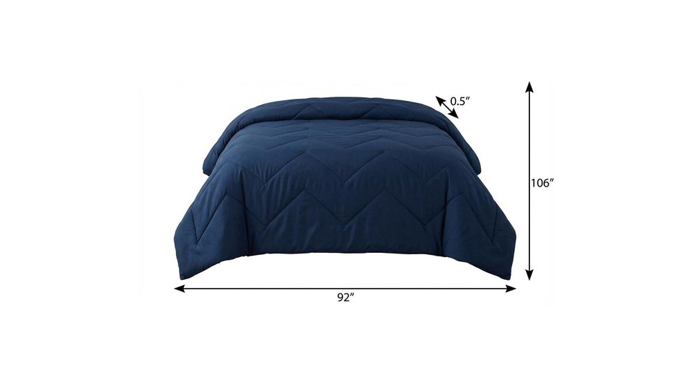 92" X 106" Indigo Cotton Quilt — view 6