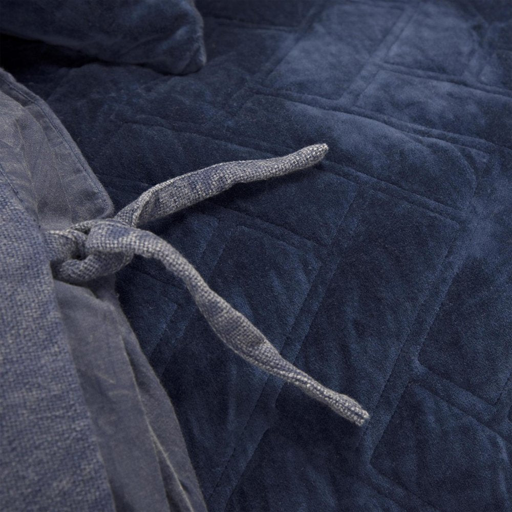 92" X 106" Indigo Cotton Quilt — view 1