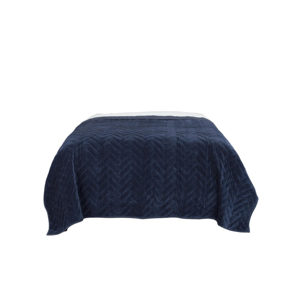 92" X 106" Indigo Cotton Quilt — view 2