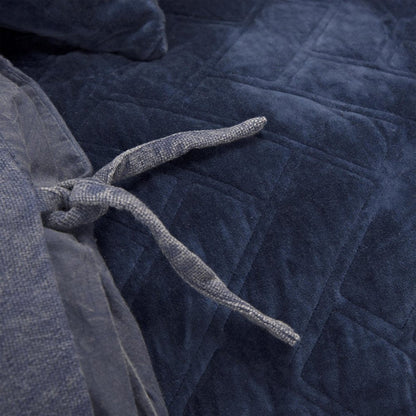 Indigo Geometric Queen Quilt HomeRoots