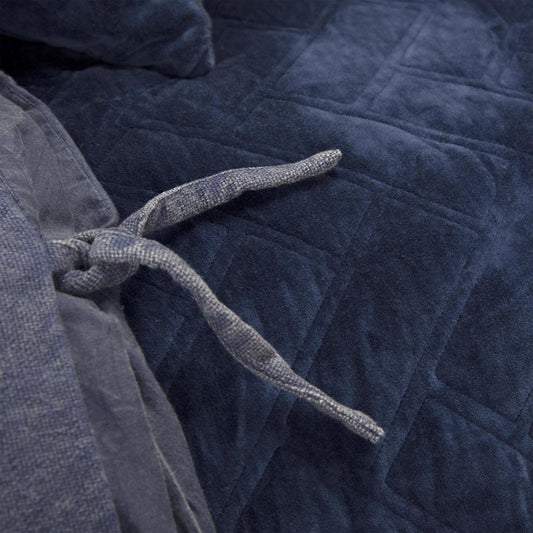 Indigo Geometric Queen Quilt HomeRoots