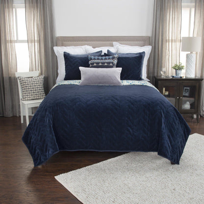 Indigo Queen 100% Cotton 300 Thread Count Dry Clean Only Down Alternative Comforter - FurniFindUSA