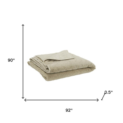 Natural Queen 100% Cotton 300 Thread Count Dry Clean Only Down Alternative Comforter