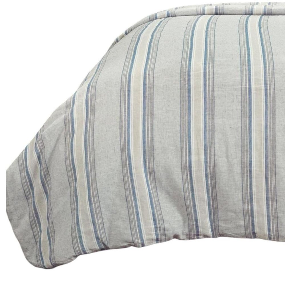 Natural Queen Linen Dry Clean Only Polyester Duvet Cover — view 5