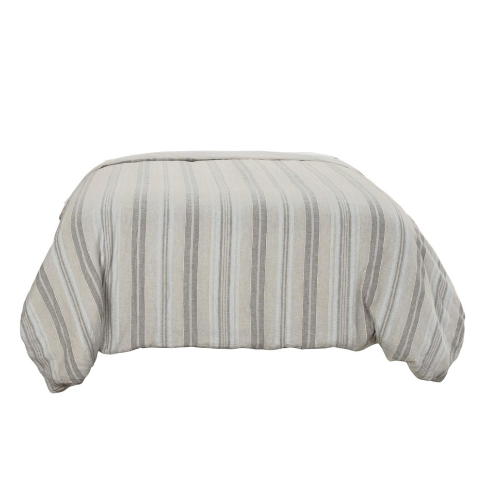 Natural King Linen Washable Polyester Duvet Cover — view 1
