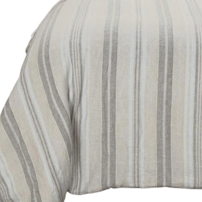 Natural King Linen Washable Polyester Duvet Cover