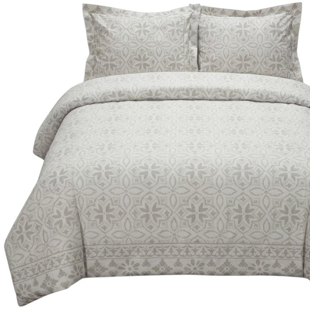 Ivory King Cotton Washable Polyester Down Alternative Comforter Set With Two Shams — view 4