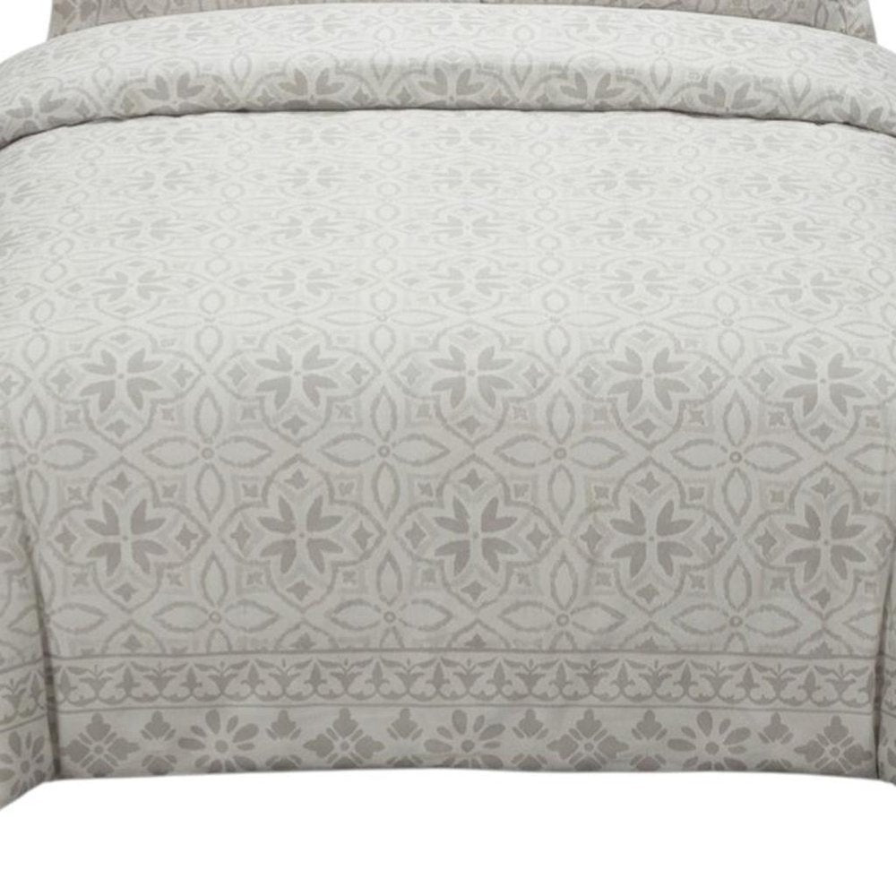 Ivory King Cotton Washable Polyester Down Alternative Comforter Set With Two Shams — view 3