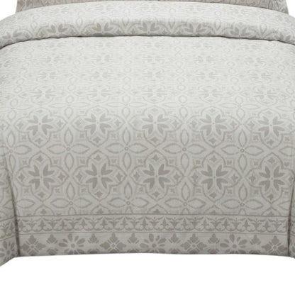 Ivory King Cotton Washable Polyester Down Alternative Comforter Set With Two Shams