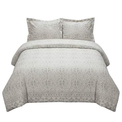 Ivory King Cotton Washable Polyester Down Alternative Comforter Set With Two Shams