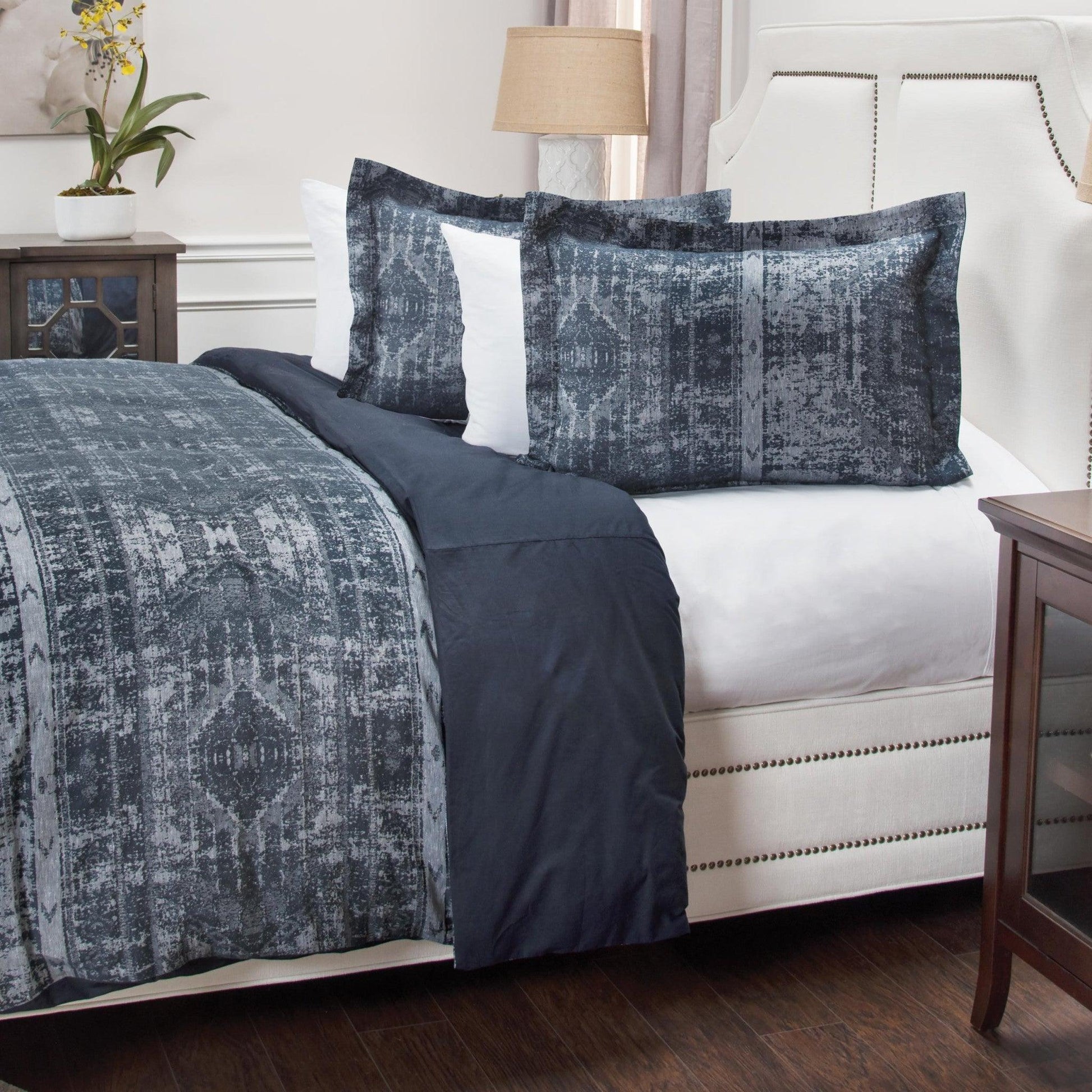 Indigo Queen 100% Cotton 300 Thread Count Washable Duvet Cover - FurniFindUSA