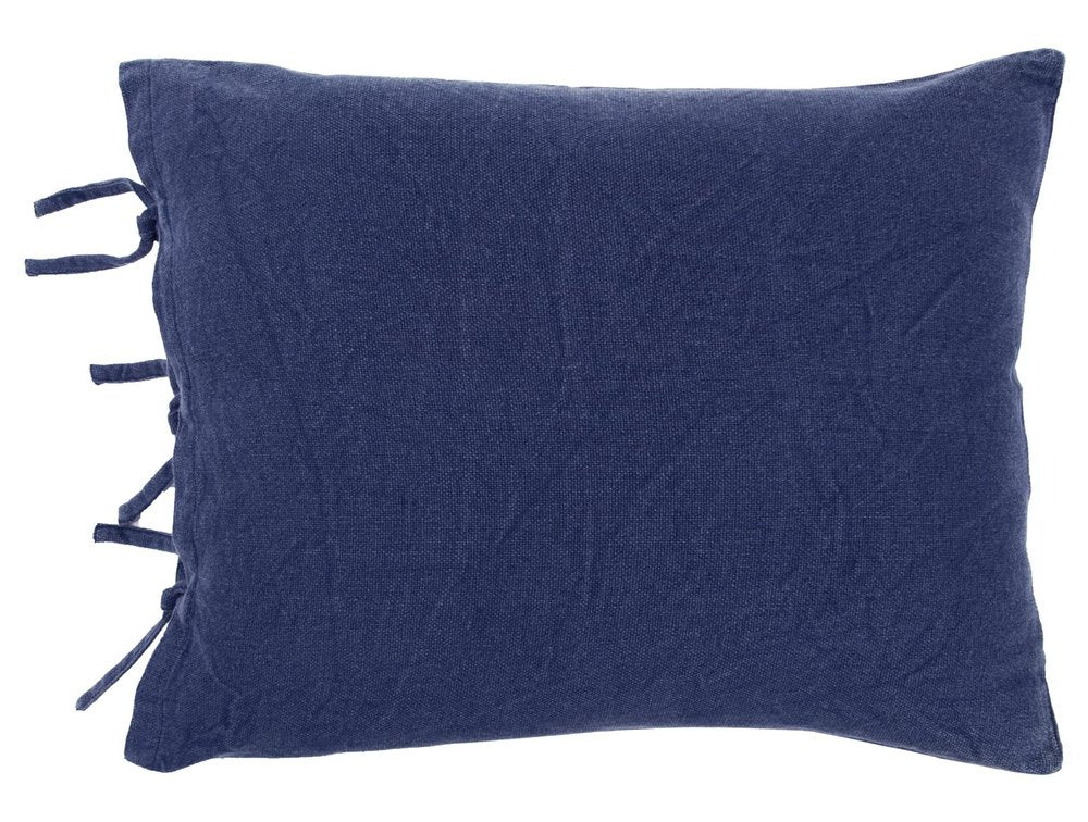 Indigo Queen Cotton Washable Polyester Duvet Cover Set With Two Shams — view 4